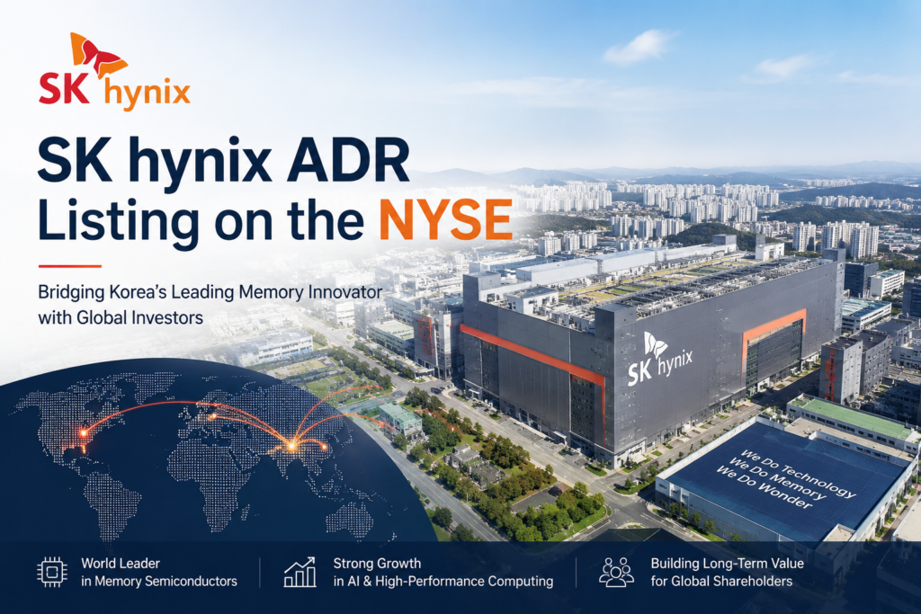 SK Hynix Icheon fab aerial view - ADR Nasdaq listing July 2026